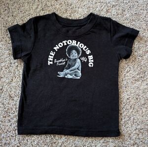 Kids Black Graphic Tee - 'The Notorious Big'